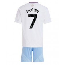 Aston Villa John McGinn #7 Bortedraktsett Barn 2024-25 Kortermet (+ korte bukser)